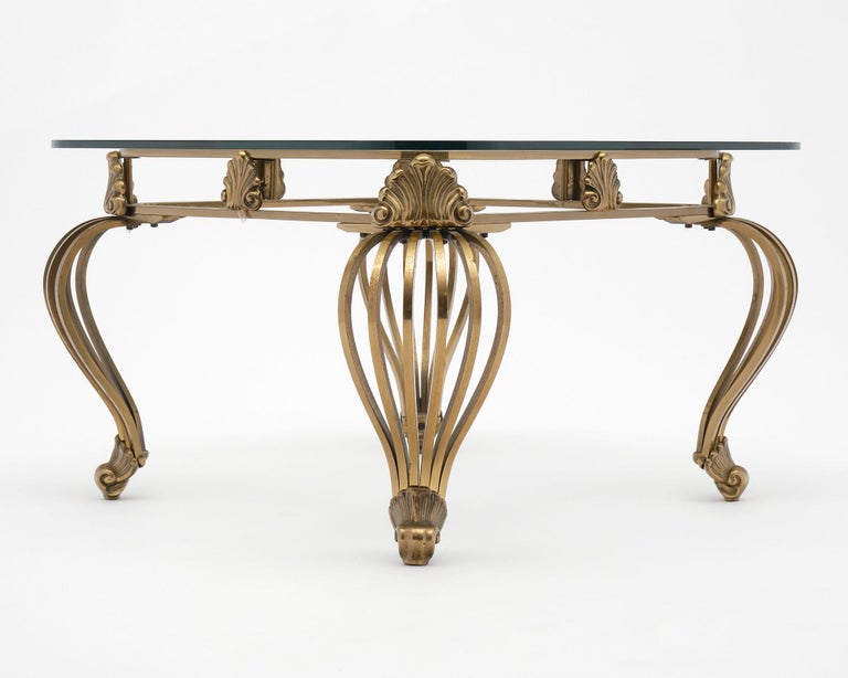 Italian Art Deco Brass Side Table For Sale at 1stDibs