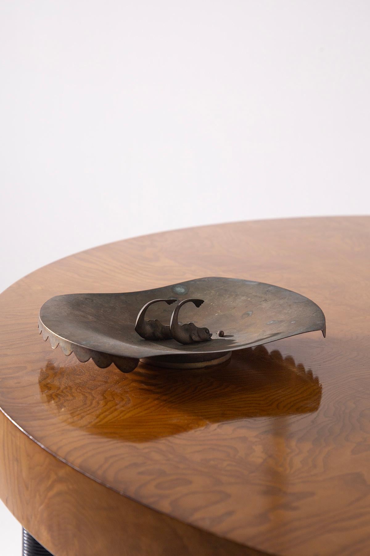 Centro de mesa italiano Art Déco de latón Art Decó en venta