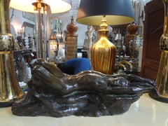 Italian Art Deco Bronze Sculpture Of A Nude Male
