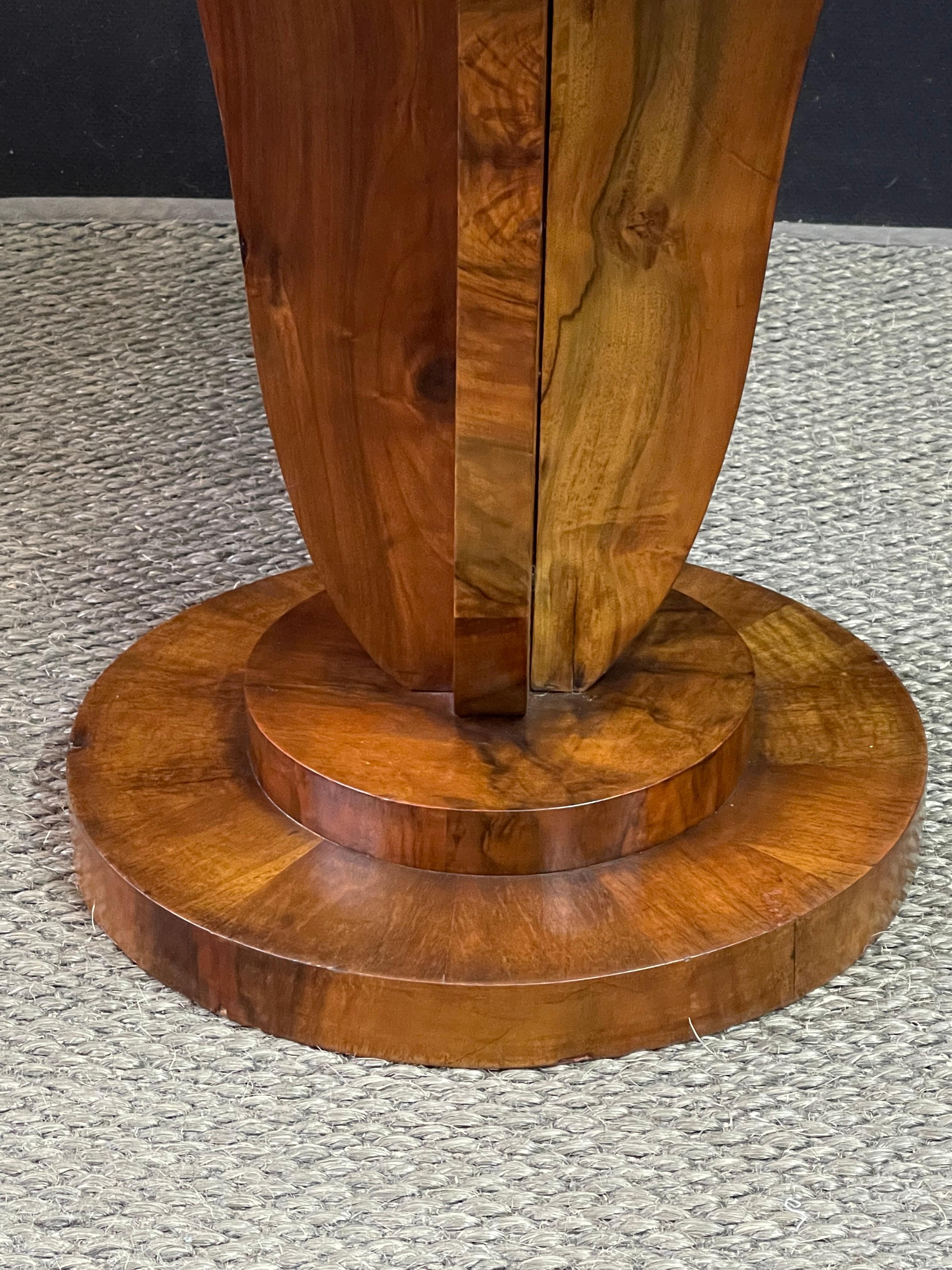 Italian Art Deco Burl Wood Side Table 8