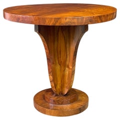 Italian Art Deco Burl Wood Side Table