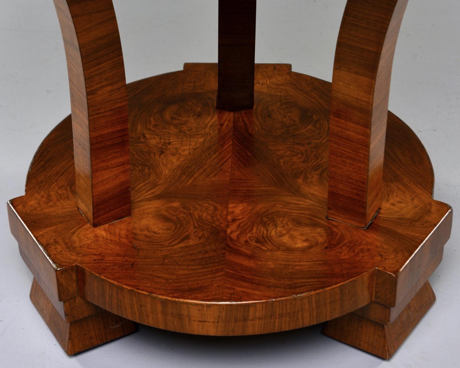 Italian Art Deco Burled Walnut Center Table 4