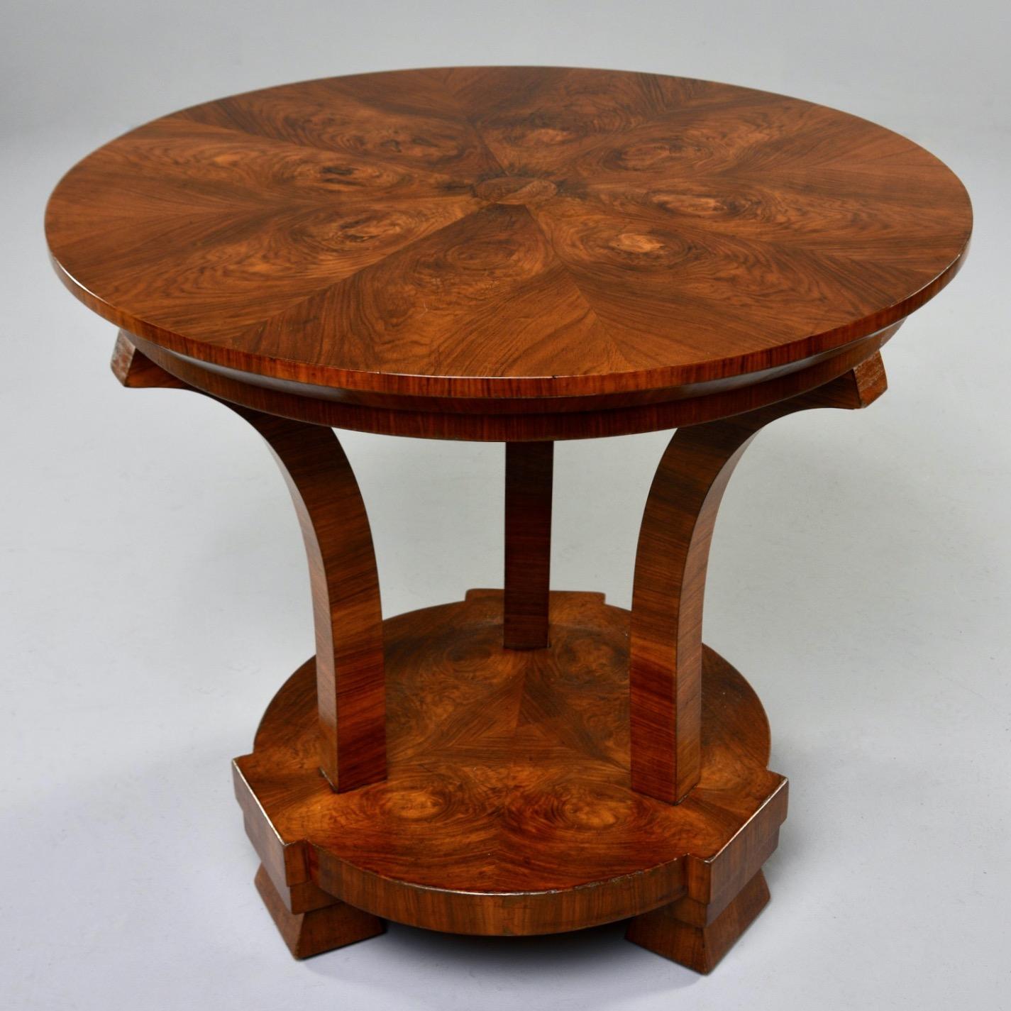 Italian Art Deco Burled Walnut Center Table 5