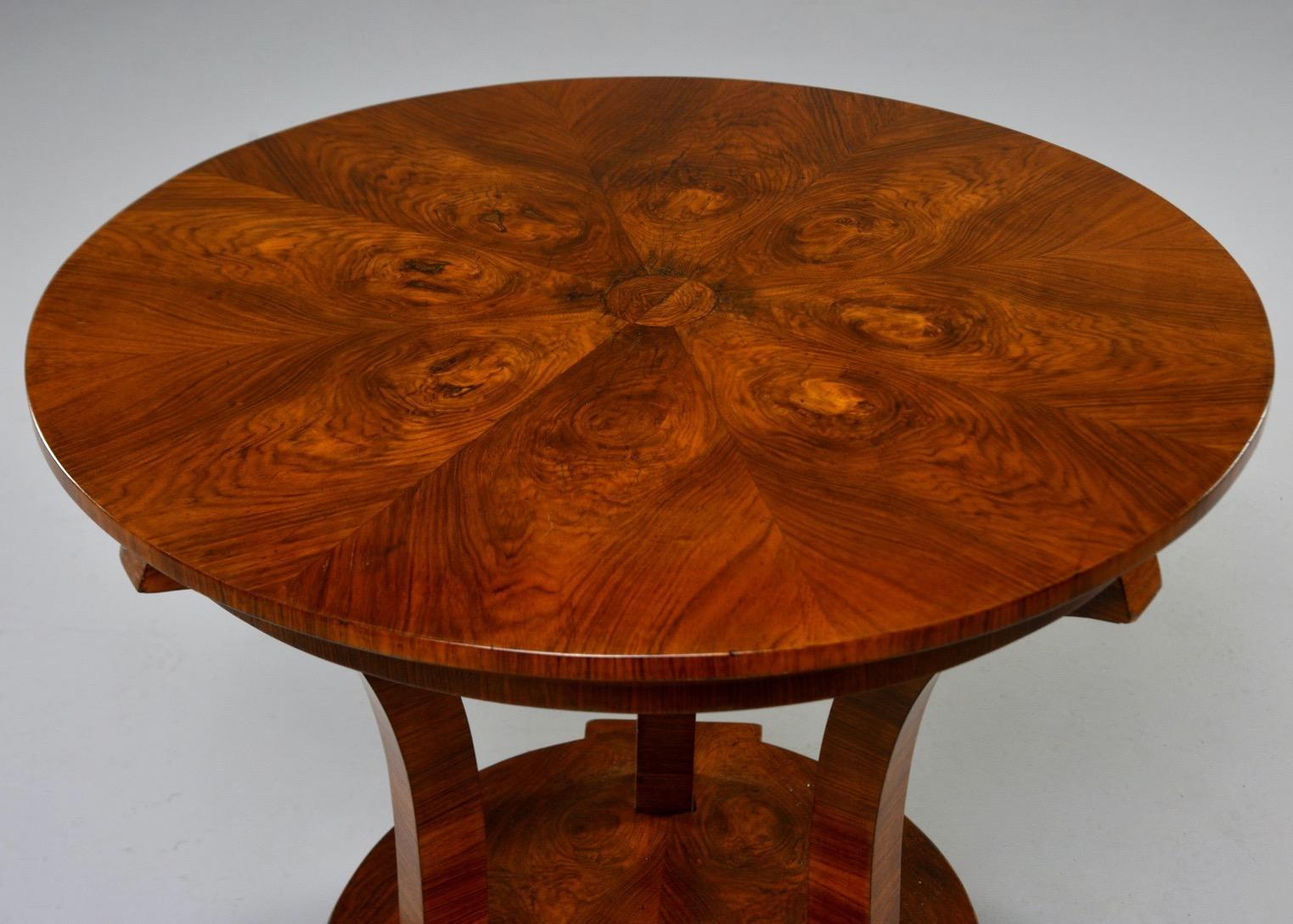 Italian Art Deco Burled Walnut Center Table 6