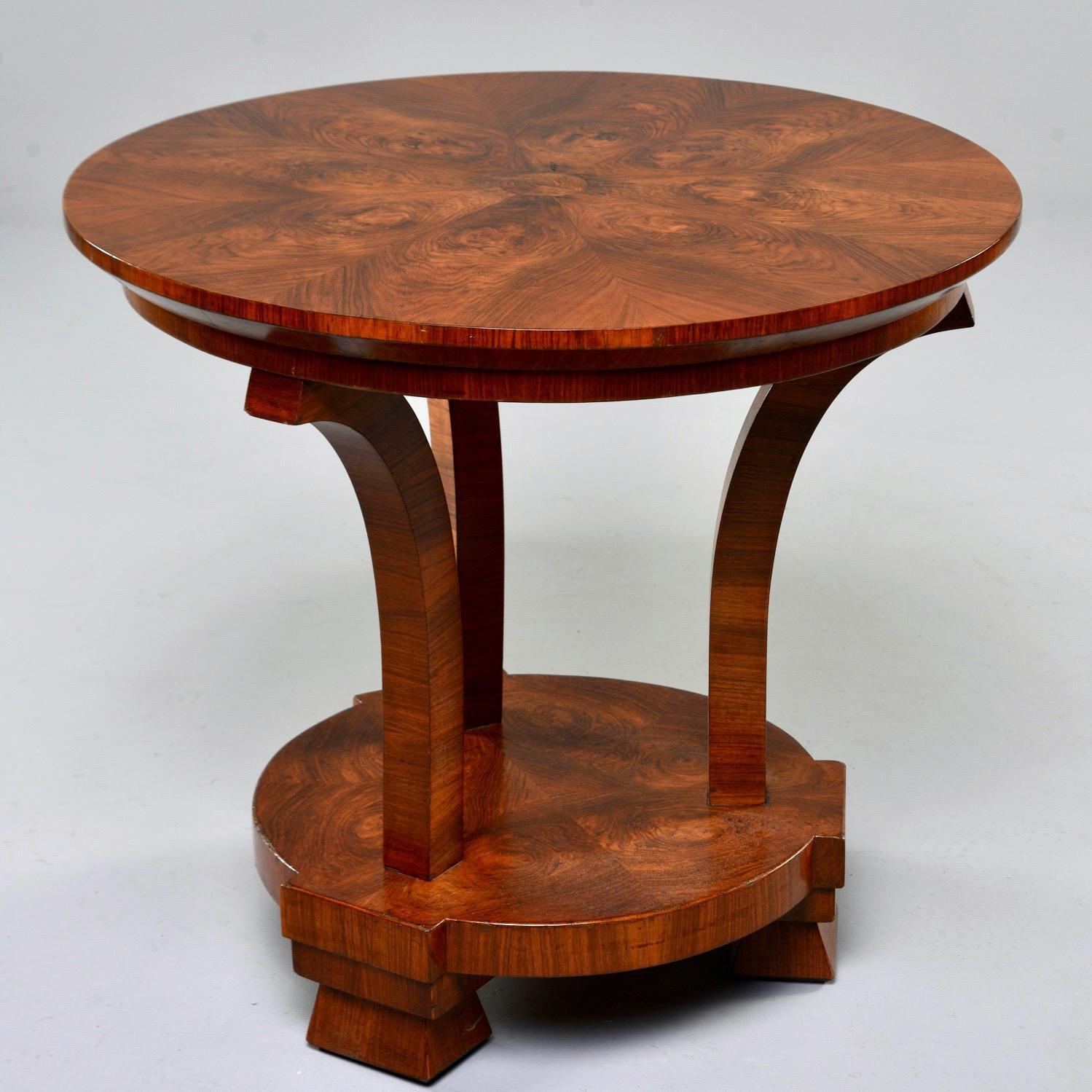 Italian Art Deco Burled Walnut Center Table 2