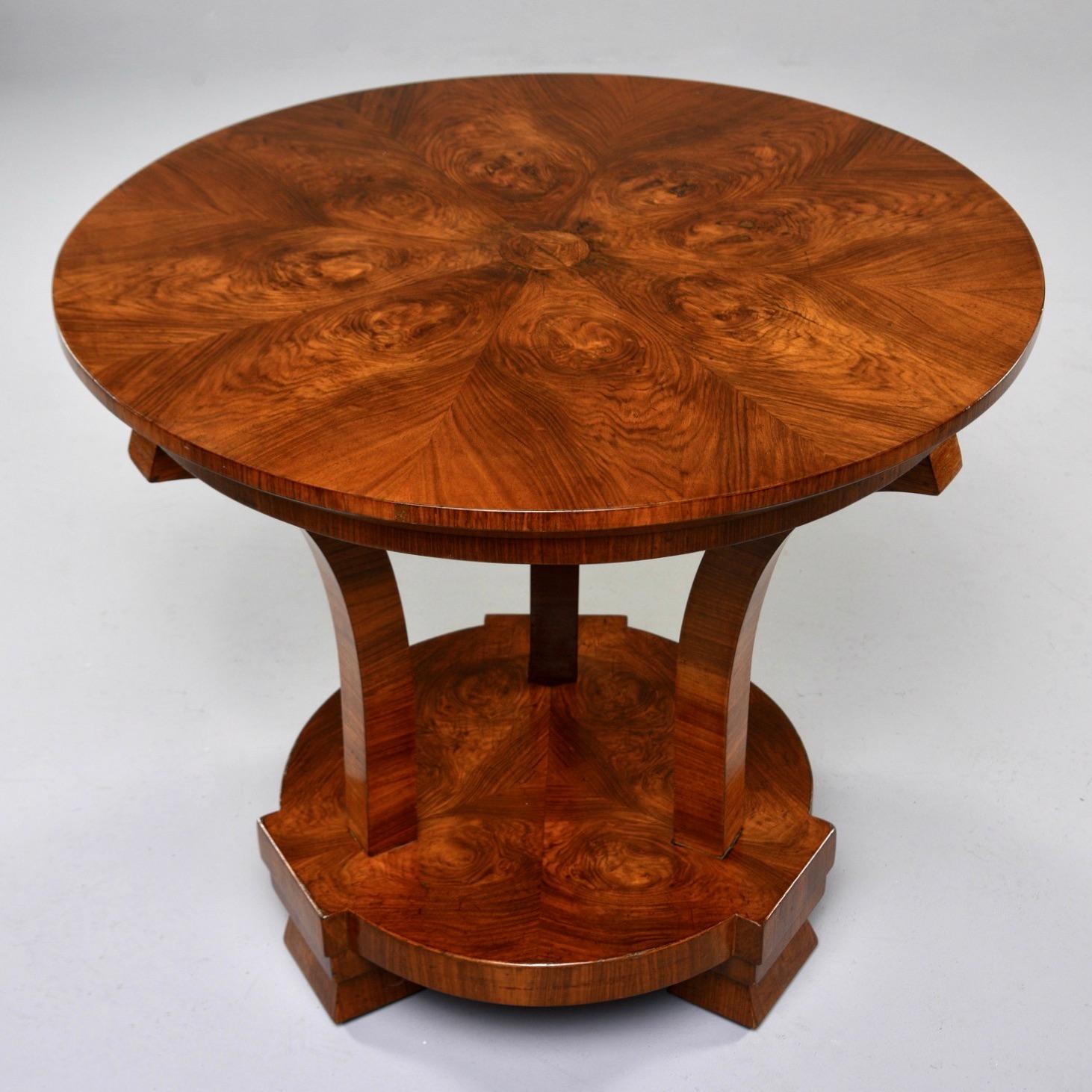 Italian Art Deco Burled Walnut Center Table 3