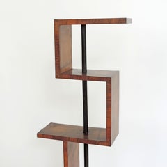 Italian Art Deco Burlwood Plant Stand, 1920s