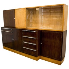 Italian Art Deco Cabinet of Birch and Rosewood, 1930-1940