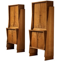 Italian Art Deco Cabinets or Highboards in Mahogany