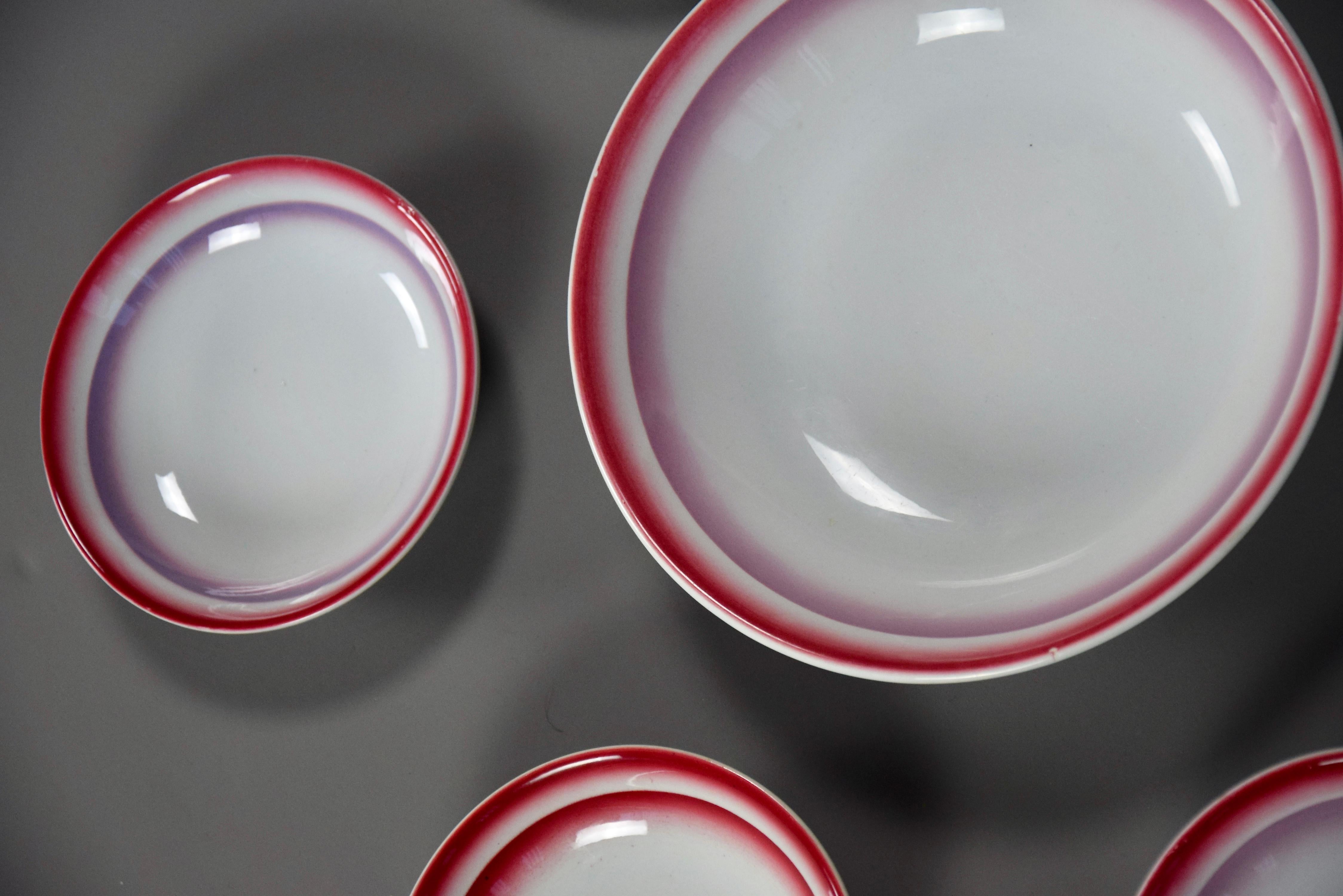 Italian Art Deco Ceramic Snack Bowls For Sale 6