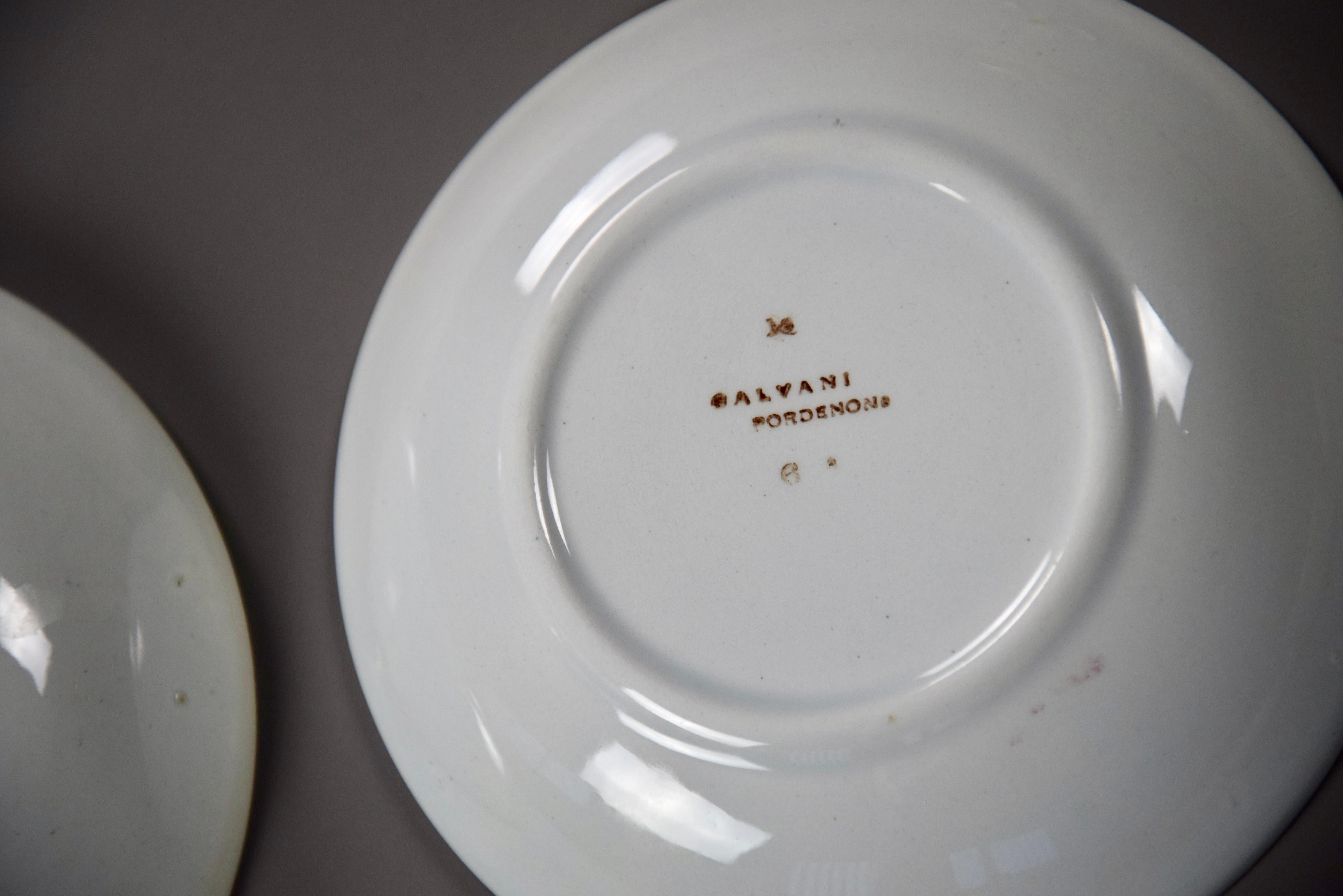 Italienische Art-Déco-Snackschüsseln aus Keramik (Mitte des 20. Jahrhunderts) im Angebot