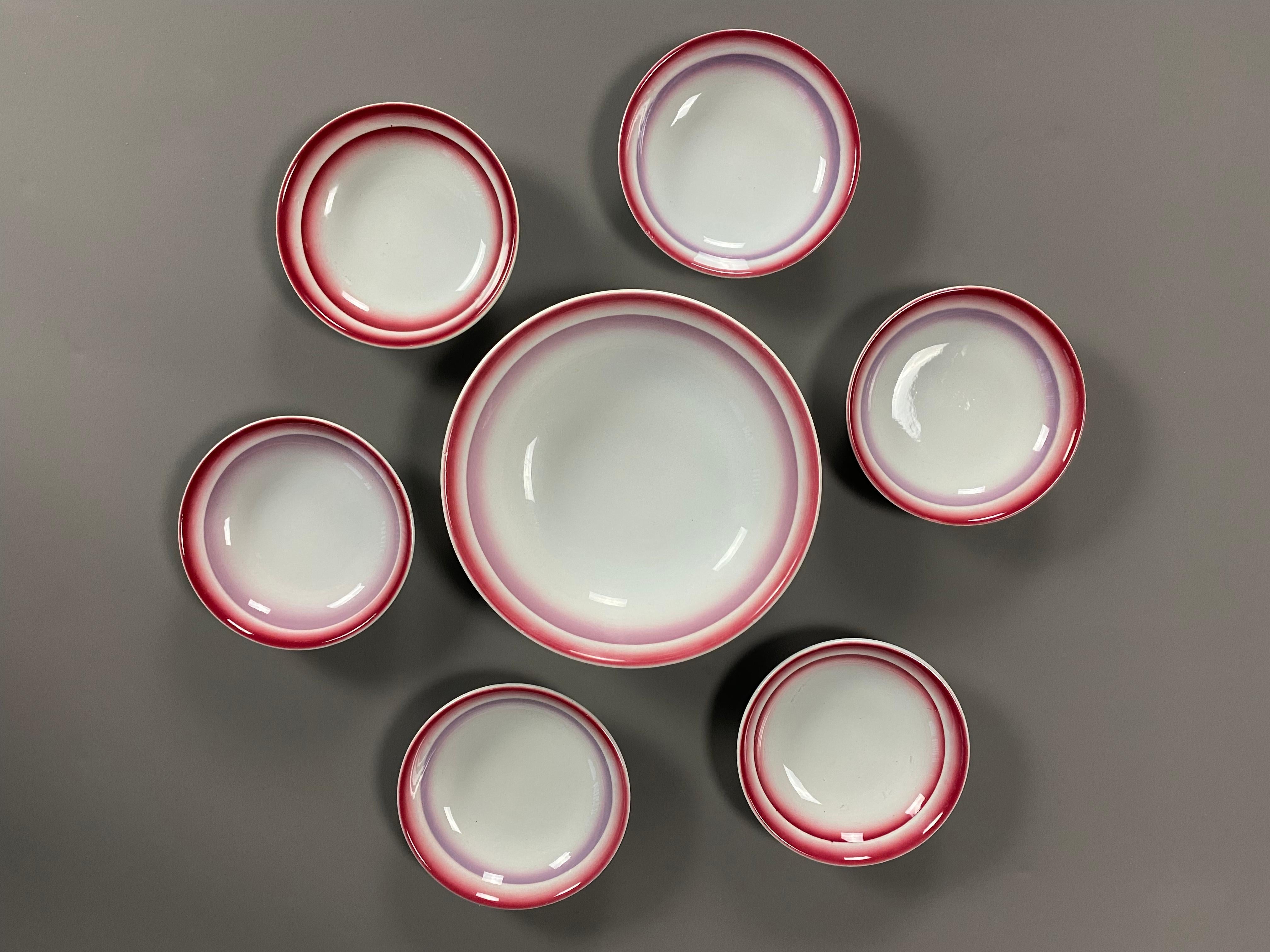 Italienische Art-Déco-Snackschüsseln aus Keramik im Angebot 1
