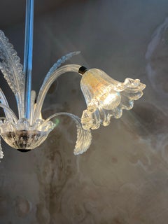 Lustre italien Art Déco par Barovier&Toso en verre de Murano, années 1940