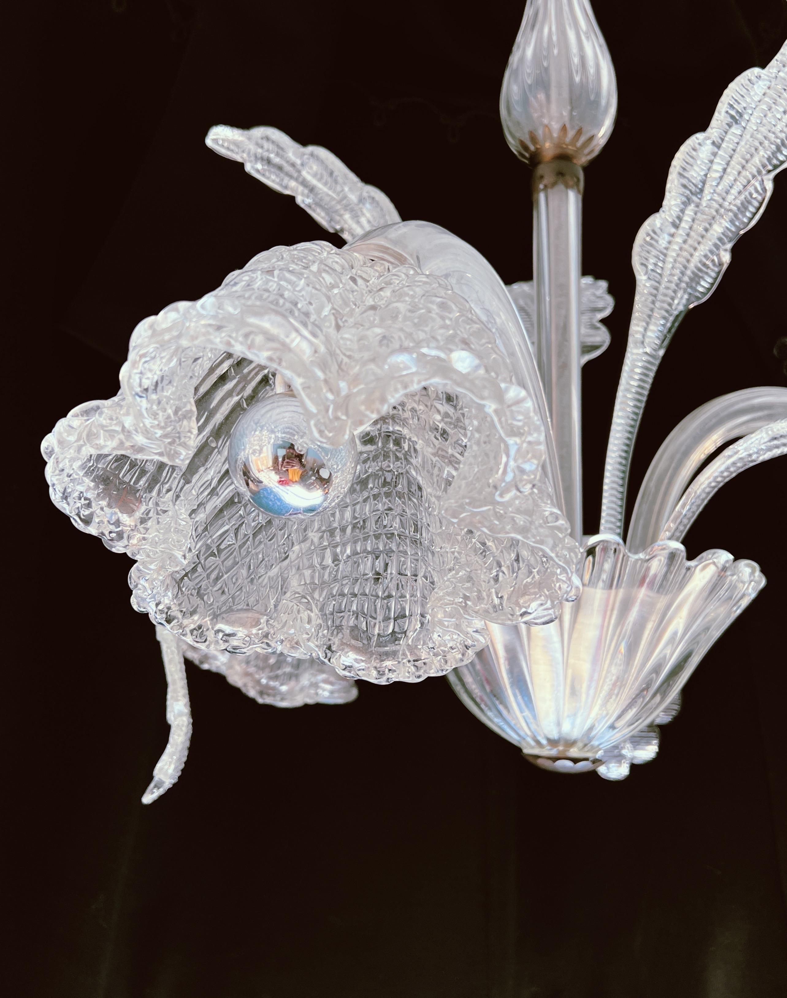 Lustre Art déco italien par Barovier & Toso Murano Pulegoso Glass, années 1940 en vente 5
