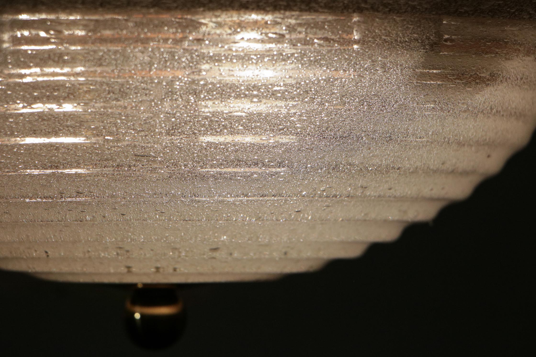 Lampadario Art Deco italiano di Barovier&Toso in vetro di Murano Pulegoso, anni '40 in vendita 10