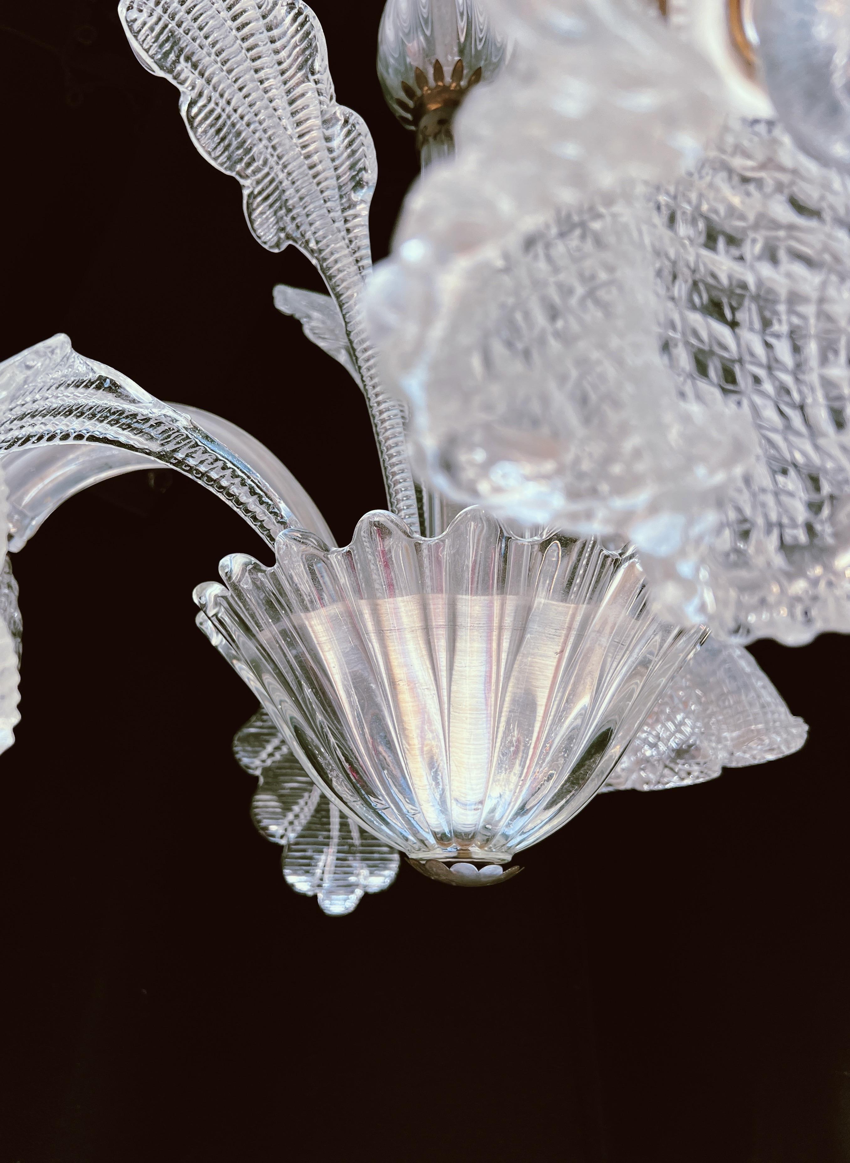 Lustre Art déco italien par Barovier & Toso Murano Pulegoso Glass, années 1940 en vente 1
