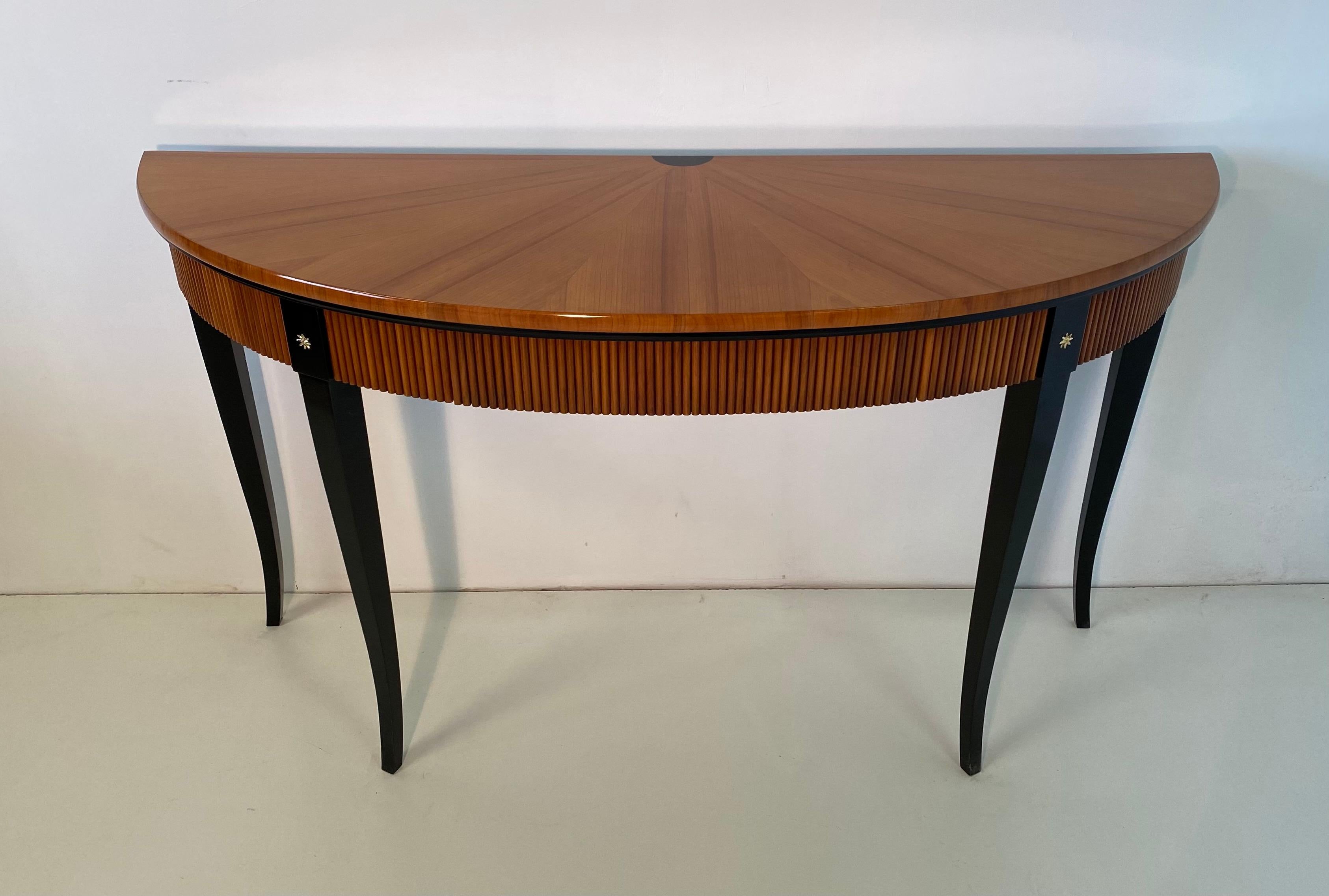 Italian Art Deco Cherry Console, 1950s In Good Condition In Meda, MB