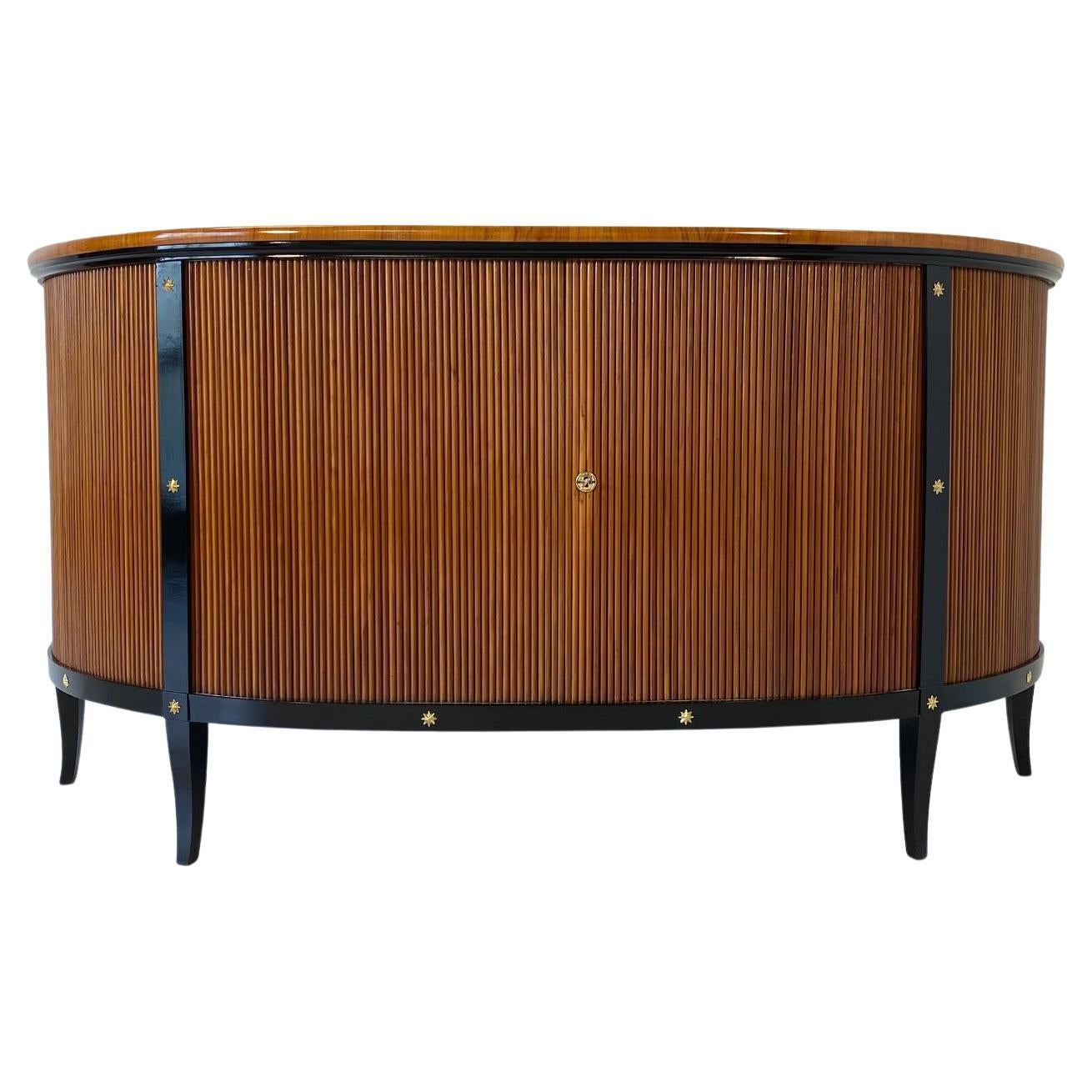 Italian Art Deco Cherry Wood Sideboard, 1950s