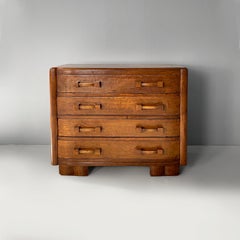 Italian Art Deco chest of drawers in wood, 1930s