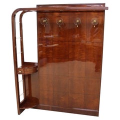 Appendiabiti Art Deco italiano nello stile di Paolo Buffa in palissandro e acero