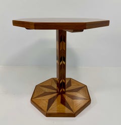 Italian Art Deco Coffee Table Inlaid with Various Wood Species, 1940s
