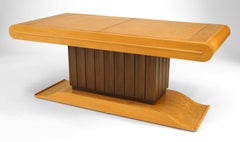 Italian Art Deco Birdseye Maple Bar Cabinet / Coffee Table