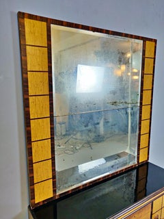 Italian Art Deco Chest of drawers with Standing Mirror