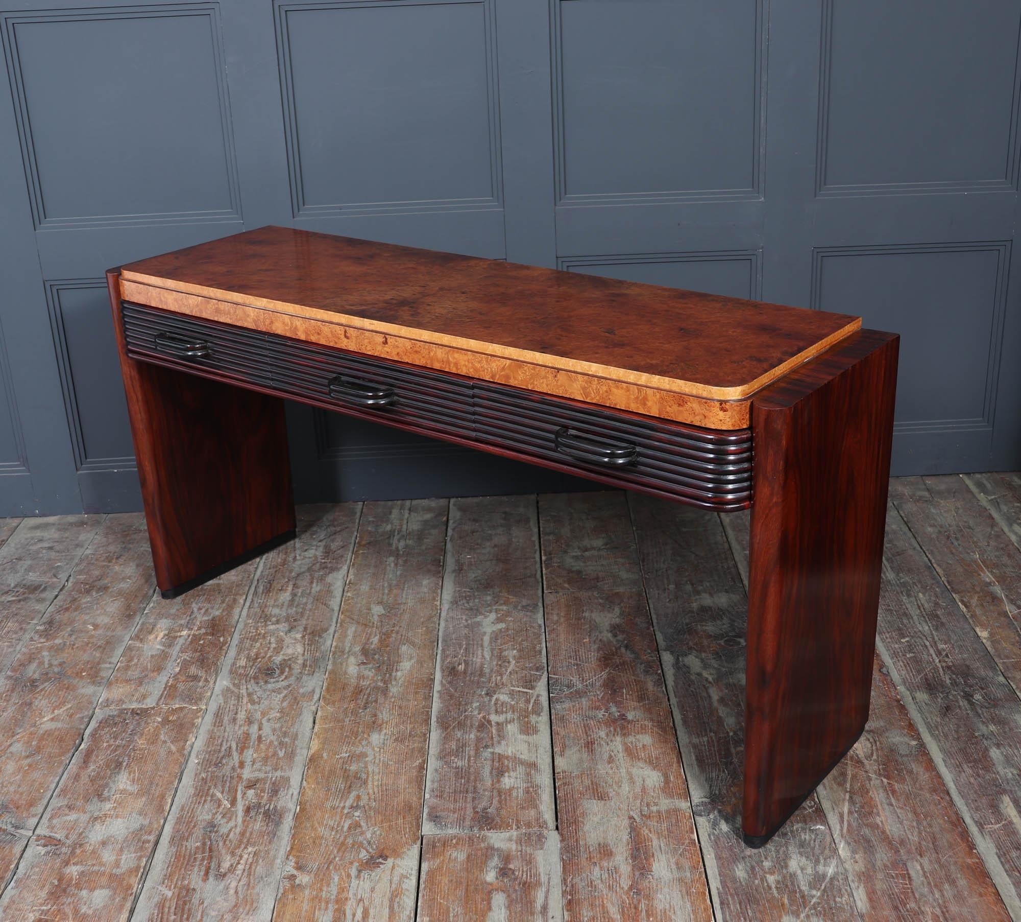 Italian Art Deco Console Table For Sale 6