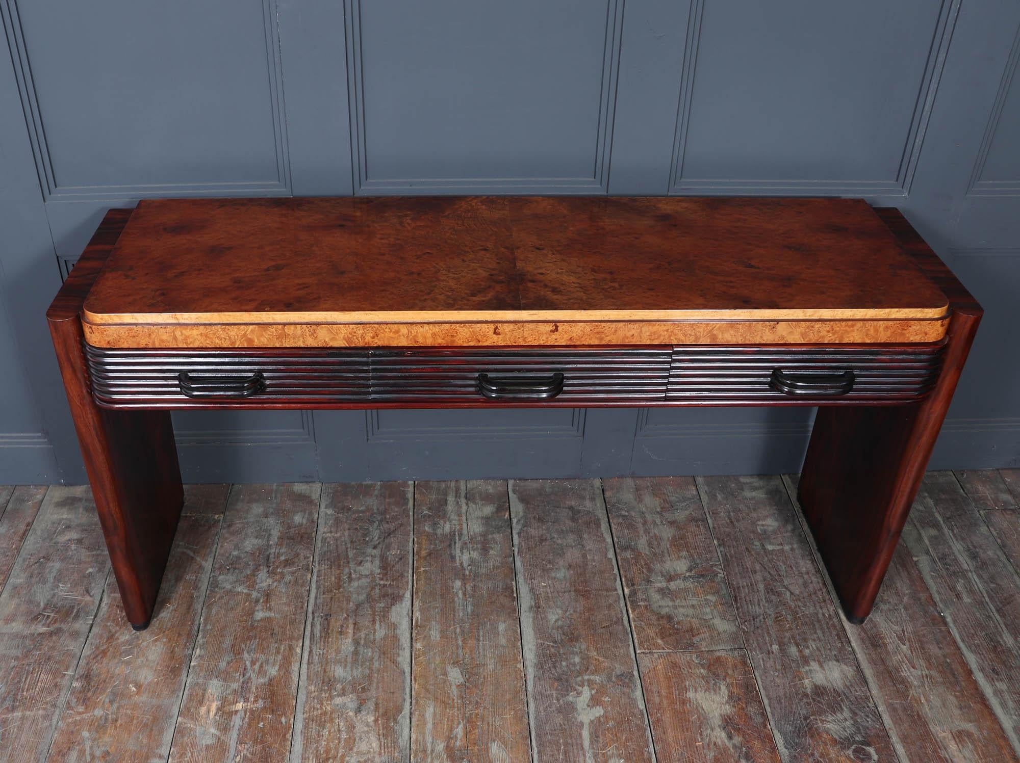 Italian Art Deco Console Table For Sale 1