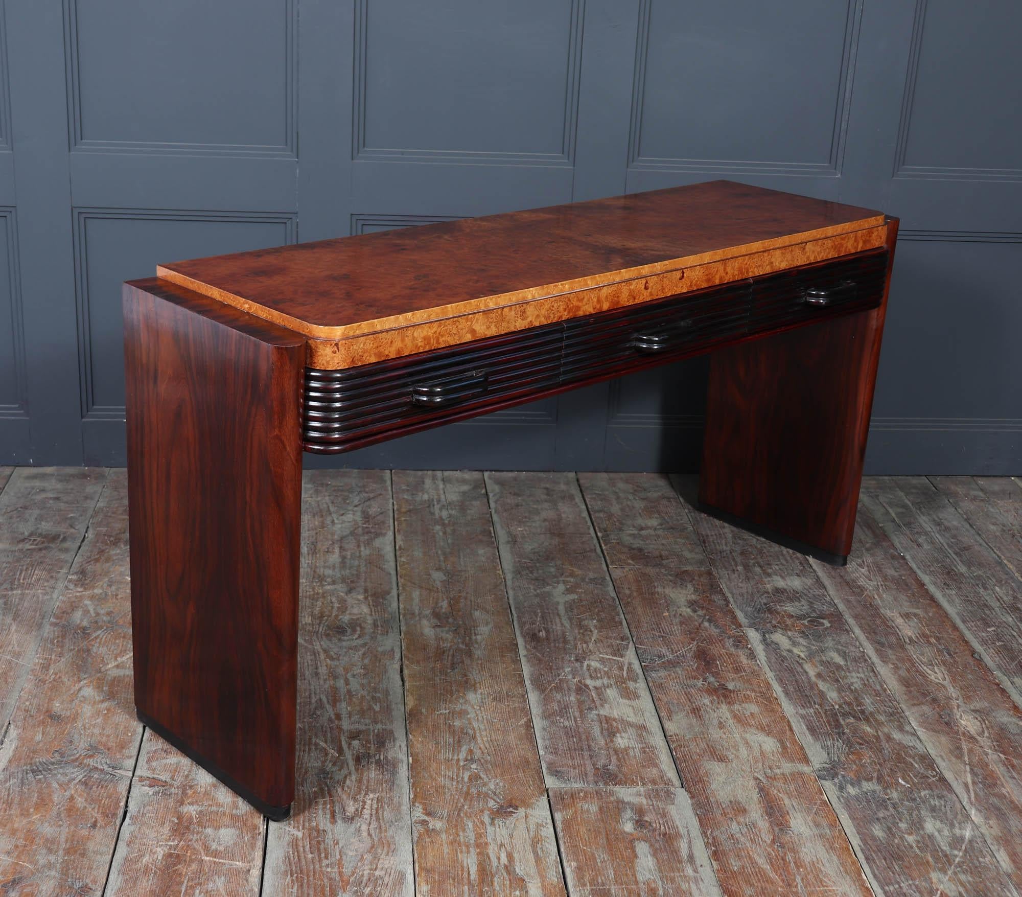 Italian Art Deco Console Table For Sale 4