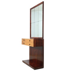 Italian Art Deco Console Table with Mirror, circa 1930