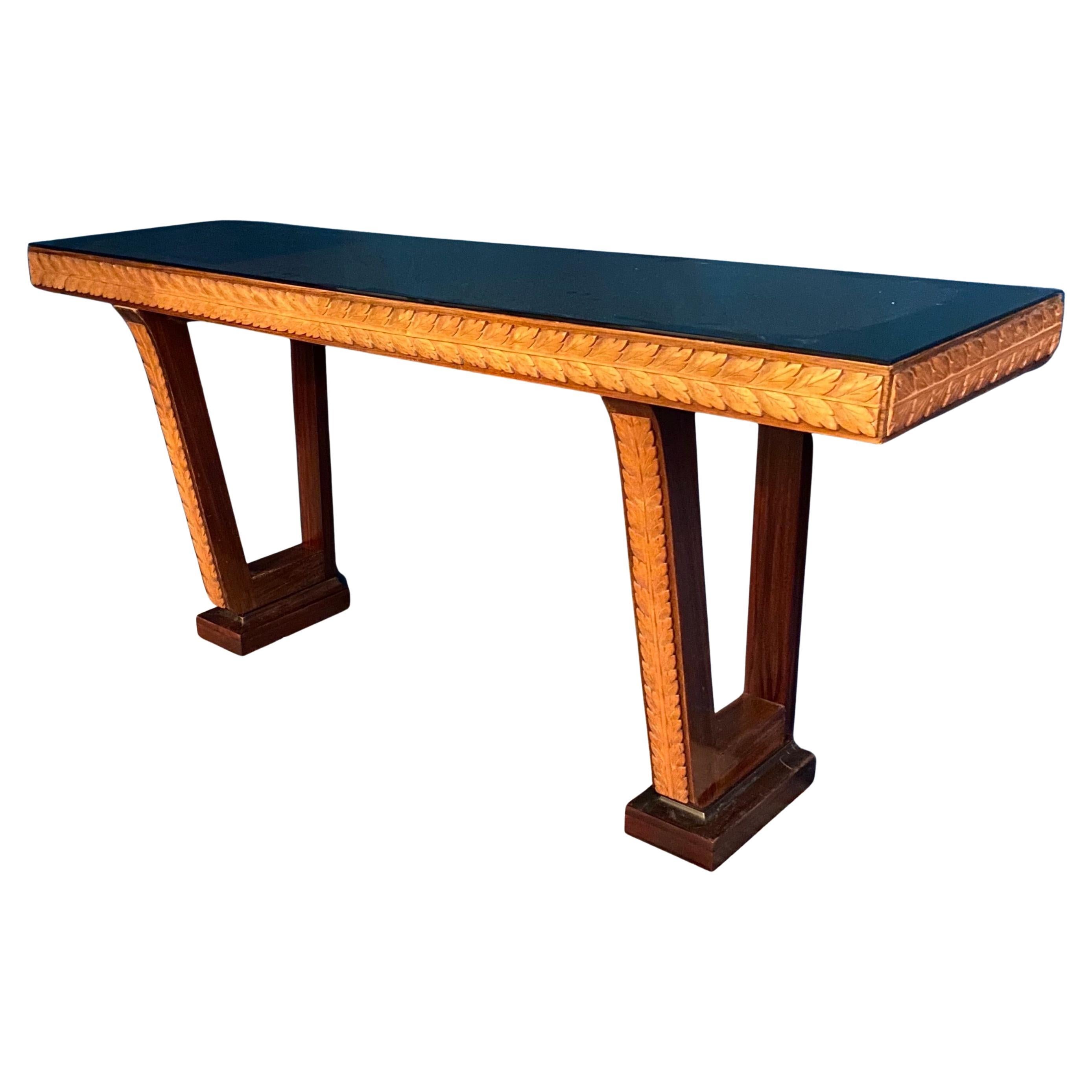 Italian Art Deco Console Tables Attributed to Osvaldo Borsani, 1940