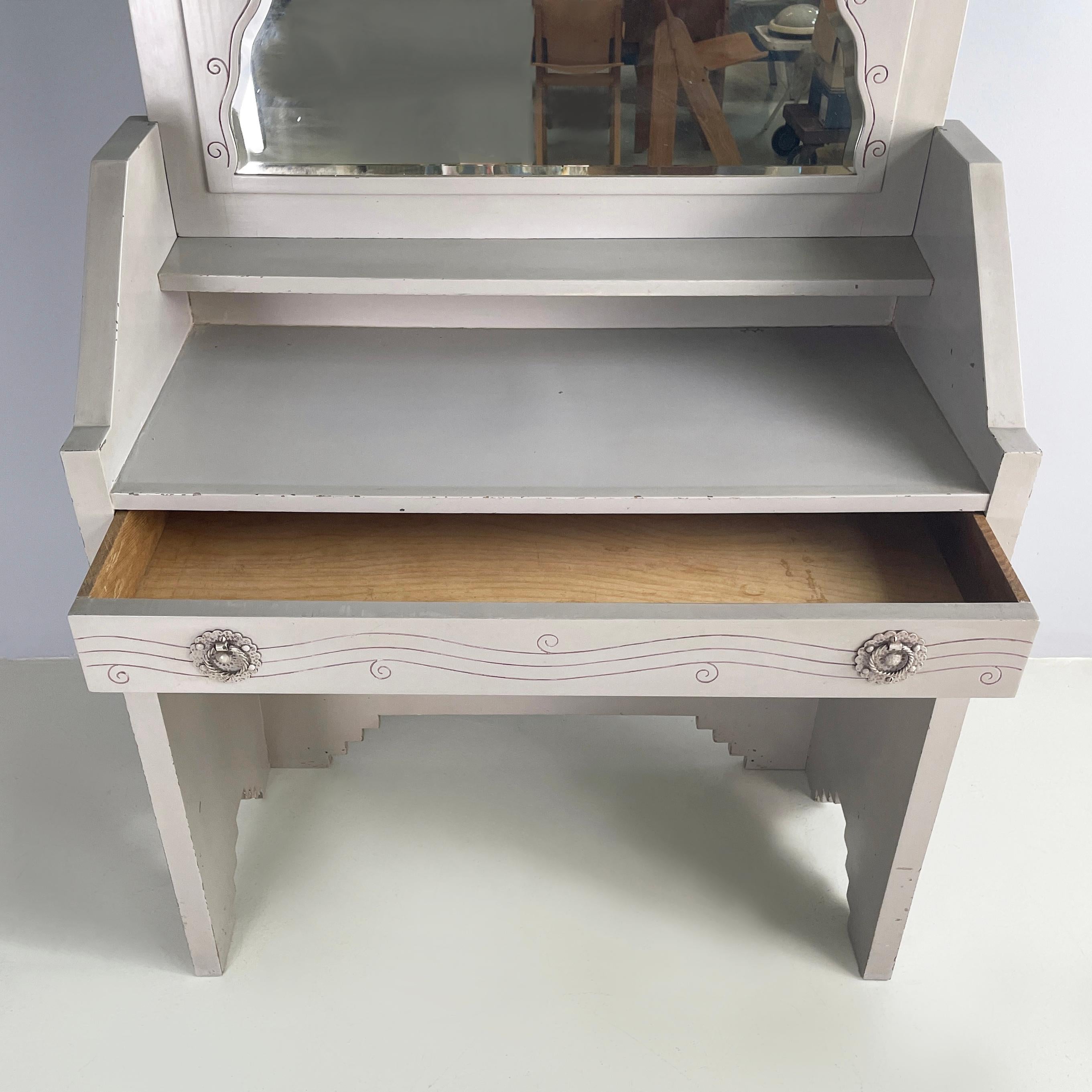 Italienische Konsole mit Spiegel von Gino Maggioni Atelier Borsani Varedo, 1920-1930er Jahre im Angebot 2