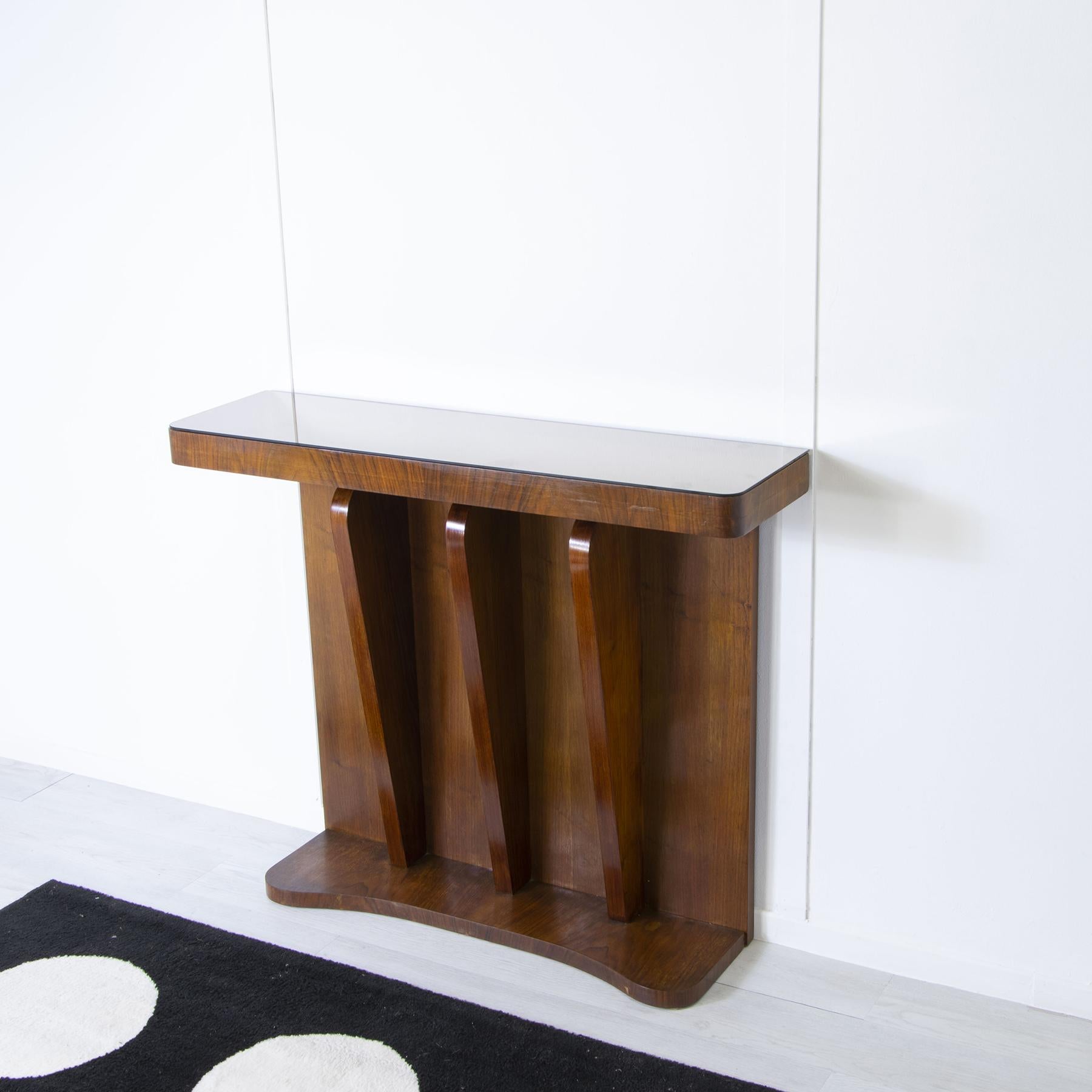 Mid-20th Century Italian art deco consolle late 30s. Gio Ponti school