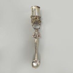 Italian art deco Corkscrew with spoon and measuring cup, early 1900s