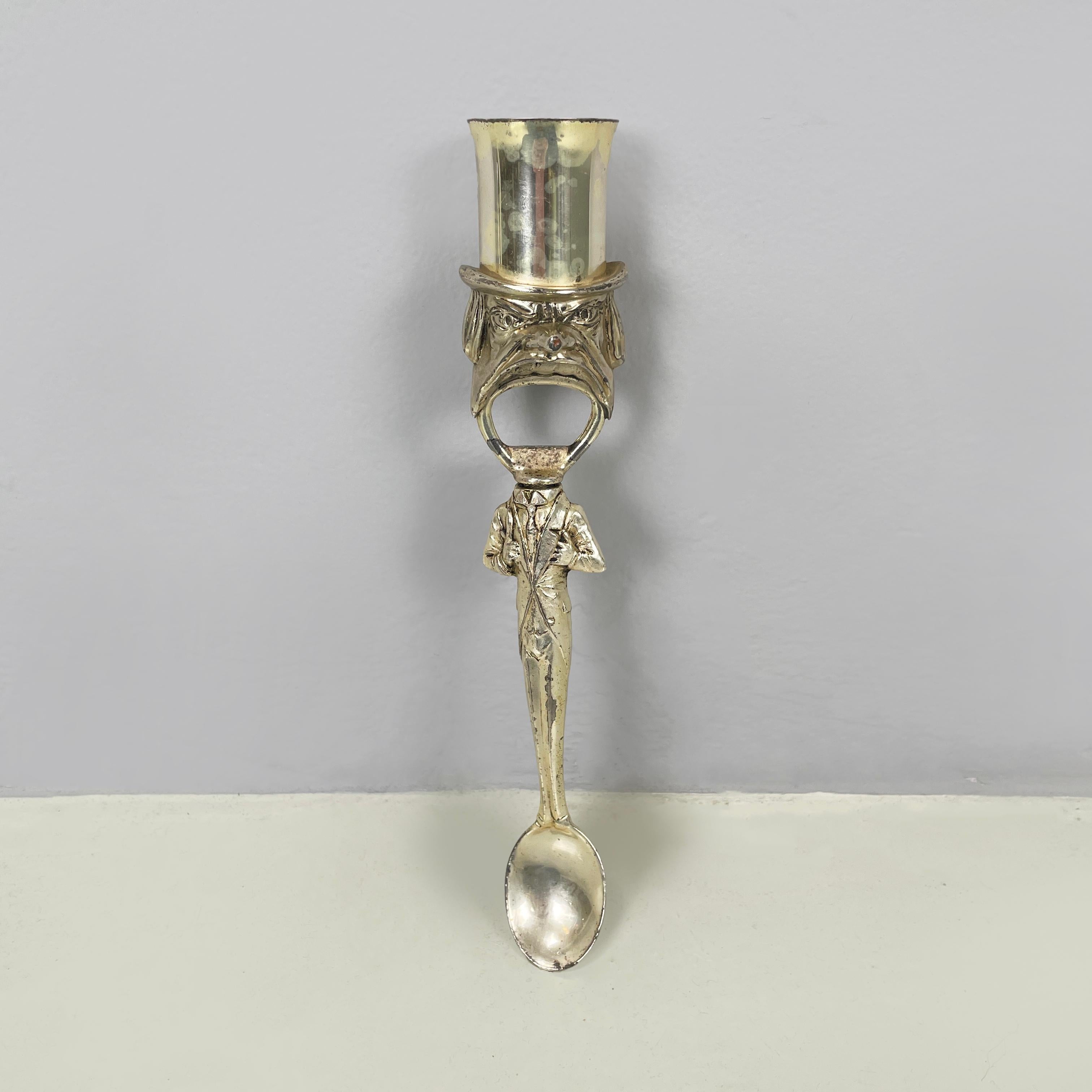 Art Deco Italian art deco Corkscrew with spoon and measuring cup, early 1900s