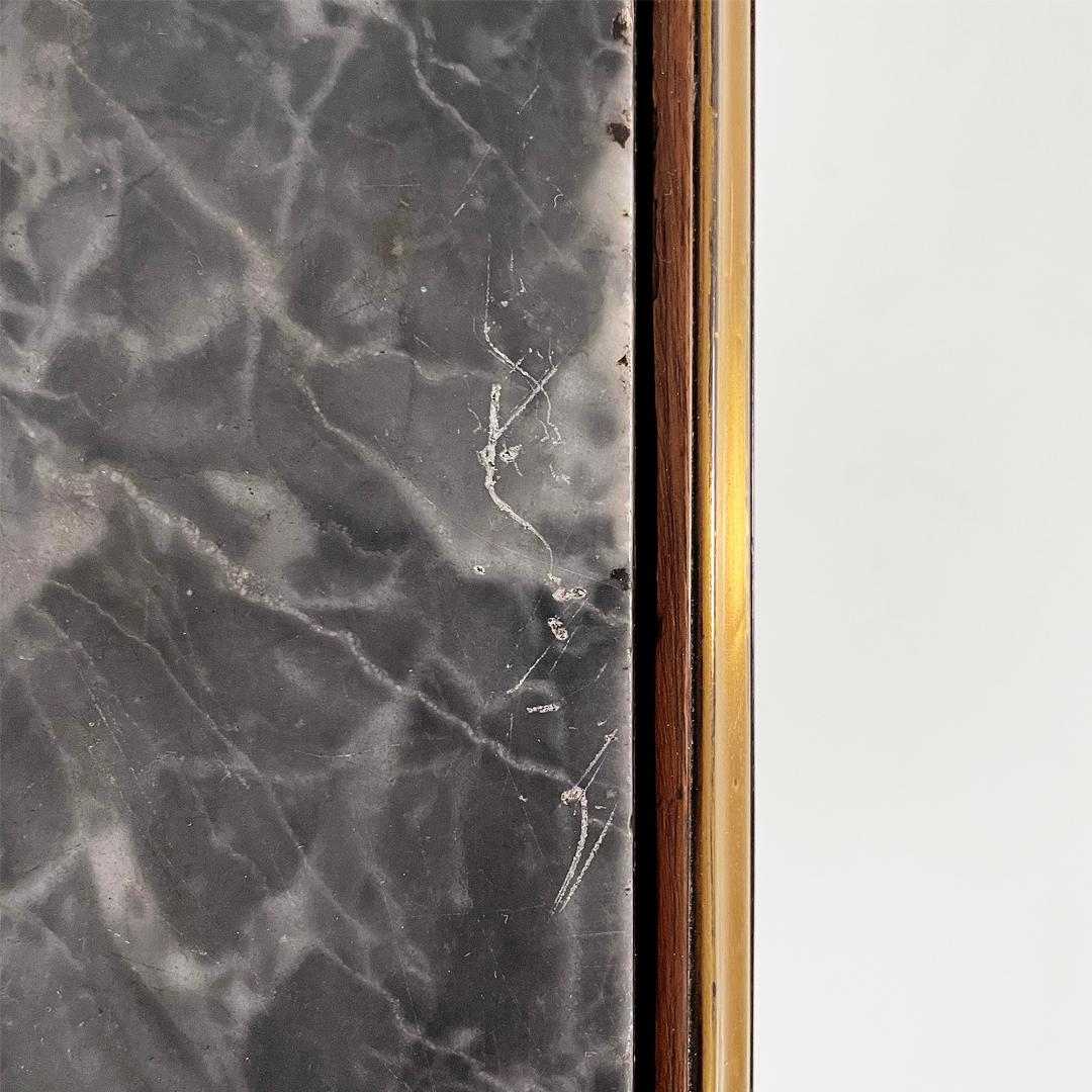 Italienische Art Deco Eckholzkonsolen mit schwarzer Marmorplatte, 1940er Jahre im Angebot 9