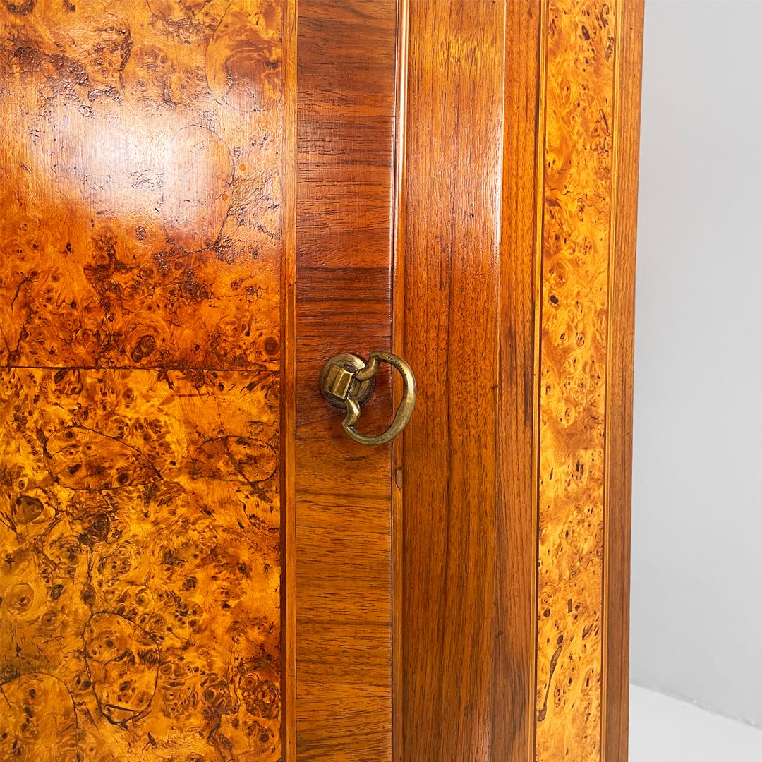 Italienische Art Deco Eckholzkonsolen mit schwarzer Marmorplatte, 1940er Jahre im Angebot 14