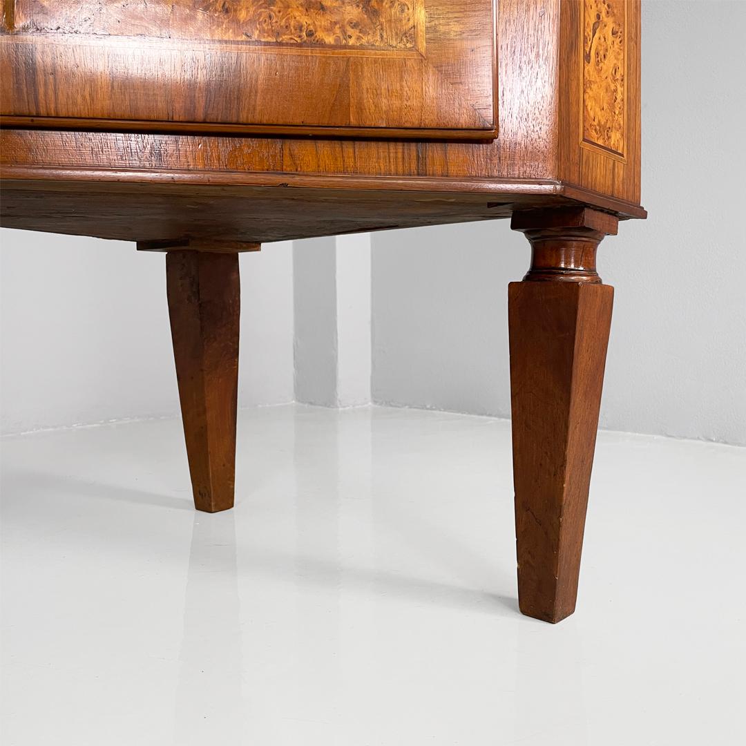 Italienische Art Deco Eckholzkonsolen mit schwarzer Marmorplatte, 1940er Jahre im Angebot 15