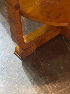 Italian Art Deco Design Walnut Side Table