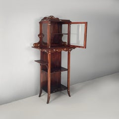 Italian Art Deco display cabinet in wood and glass, 1930s