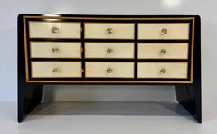 Italian Art Deco Dresser by Paolo Buffa in Maple, Lacquer and Parchment, 1940s