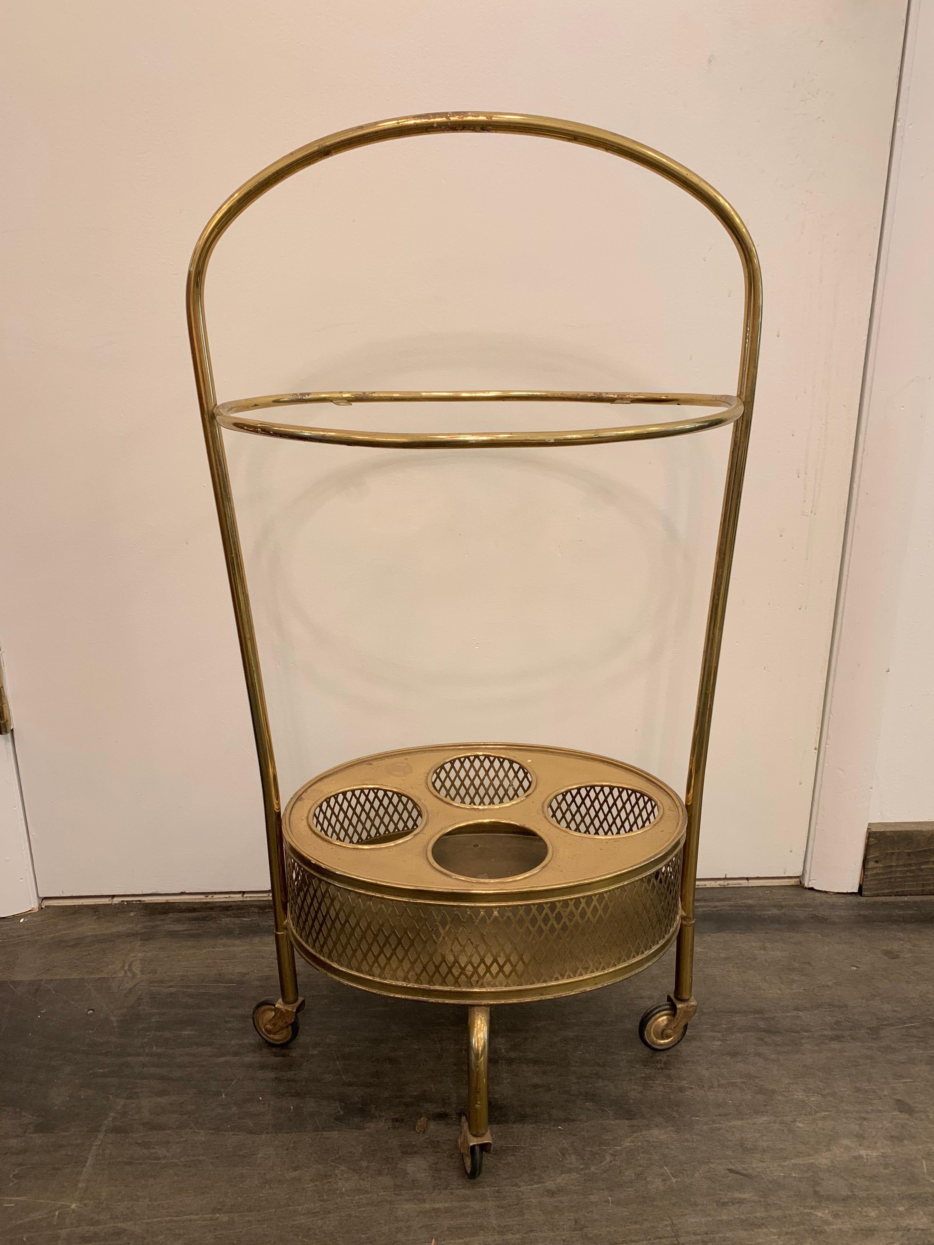 Italian Art Deco Drinks Caddy/ Bar Cart In Good Condition For Sale In East Hampton, NY