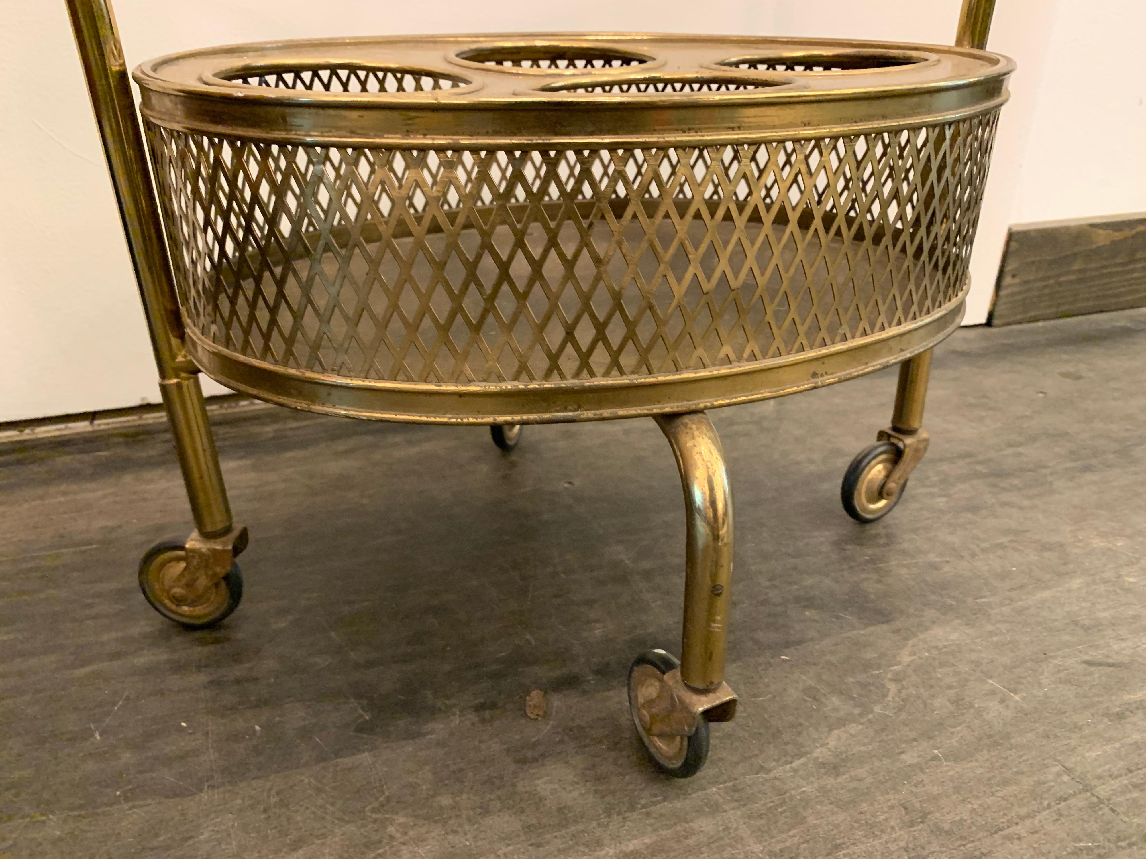 Mid-20th Century Italian Art Deco Drinks Caddy/ Bar Cart For Sale