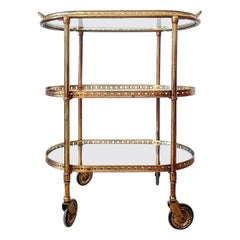 Italian Art Deco Drinks Trolley, 1940s