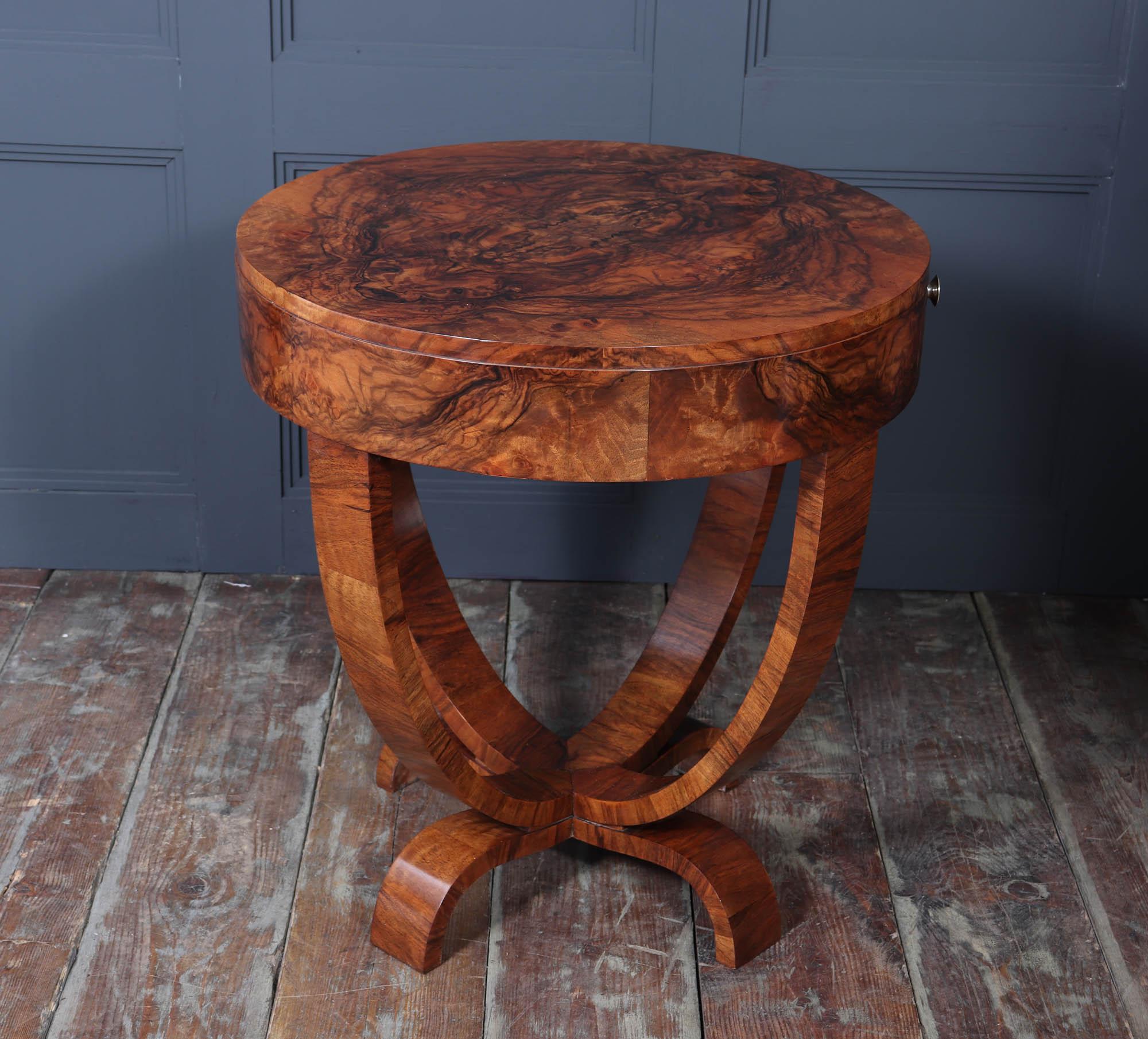 Italian Art Deco Drum Side table 5