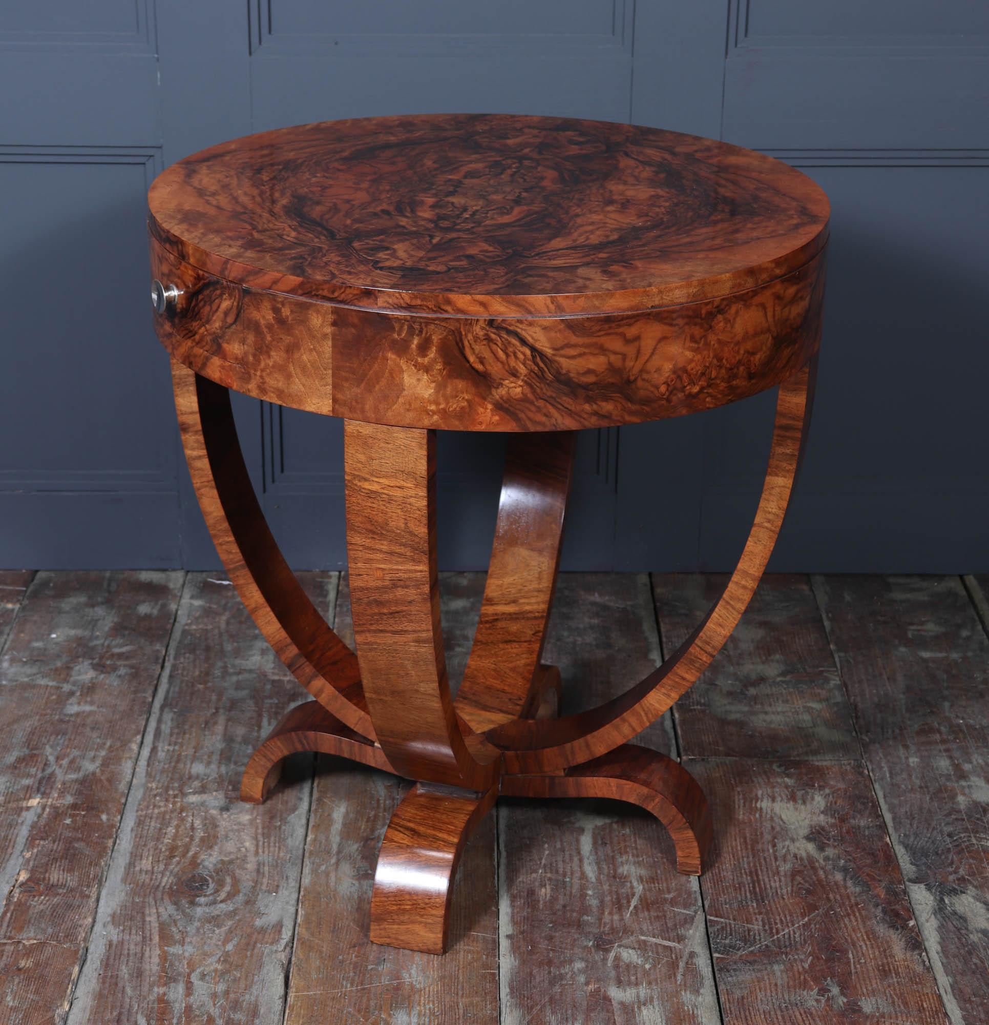 Italian Art Deco Drum Side table 9