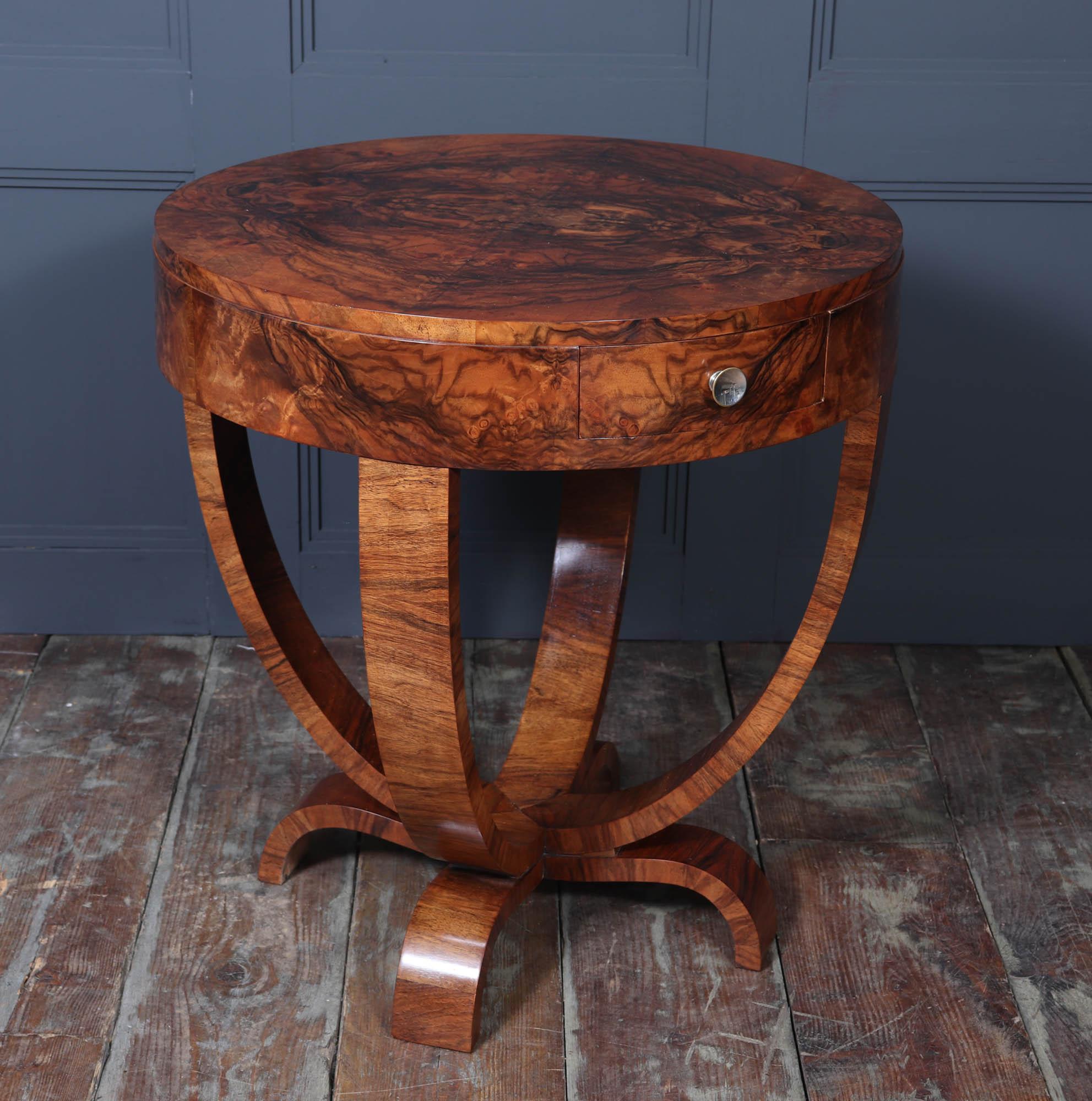 Italian Art Deco Drum Side table 10