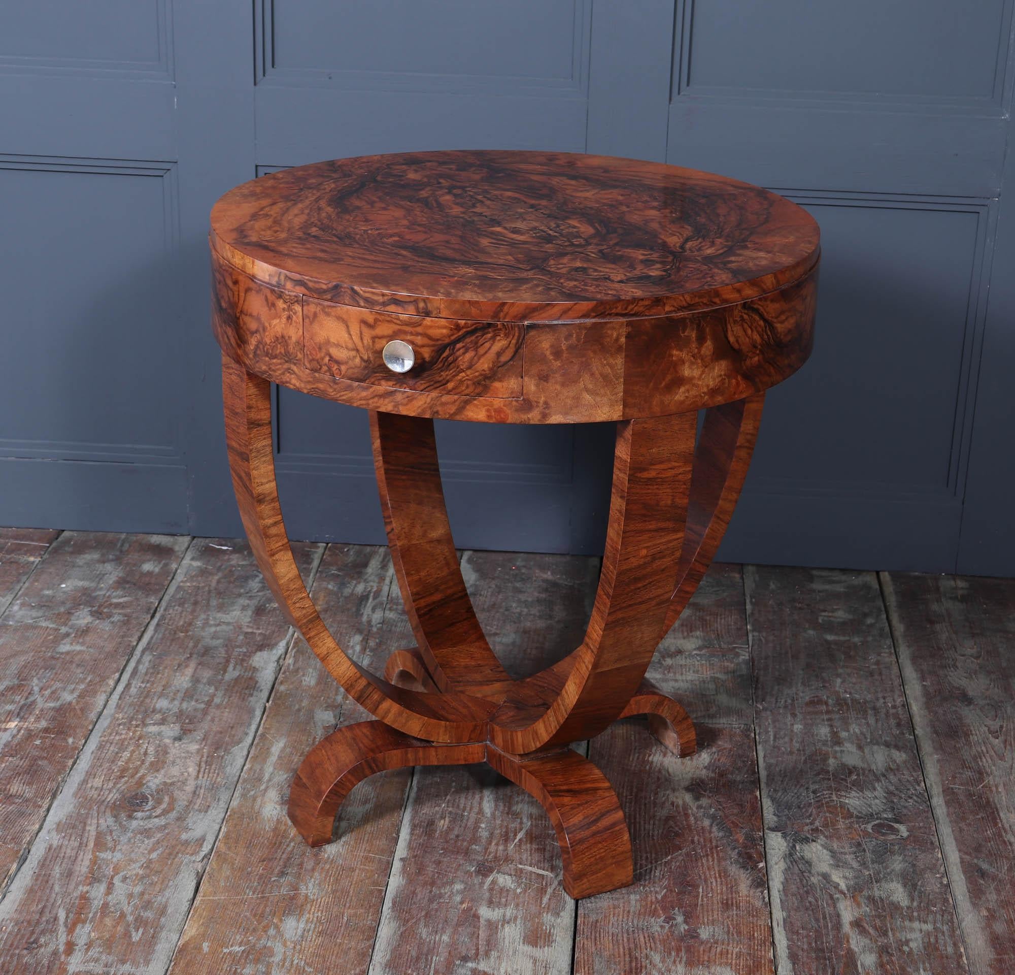 Italian Art Deco Drum Side table 14