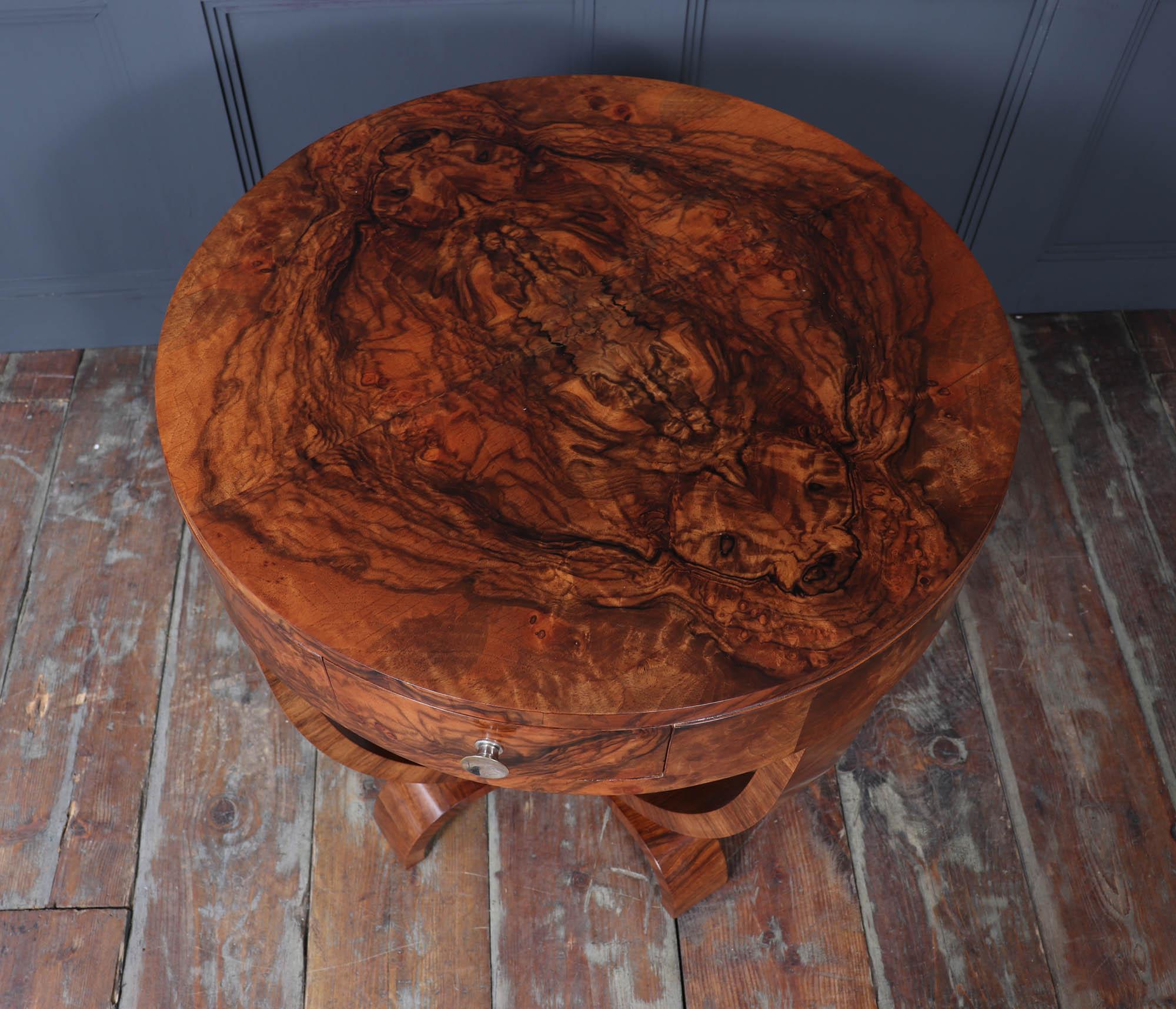 Mid-20th Century Italian Art Deco Drum Side table
